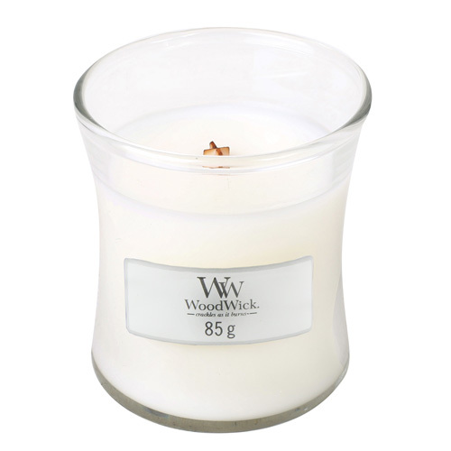 WoodWick Vonná sviečka váza White Teak 85 g