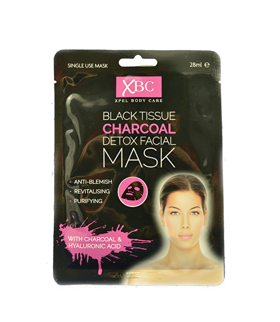 XPel Pleťová maska s aktívnym uhlím Charcoal Detox 3D (Detox Facial Mask) 28 ml