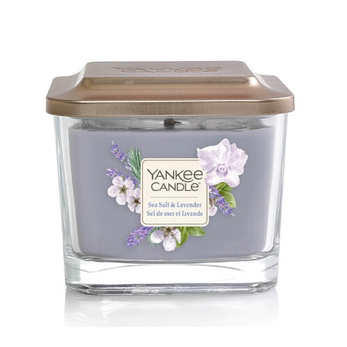 Yankee Candle Aromatická sviečka malá hranatá Sea Salt & Lavender 96 g