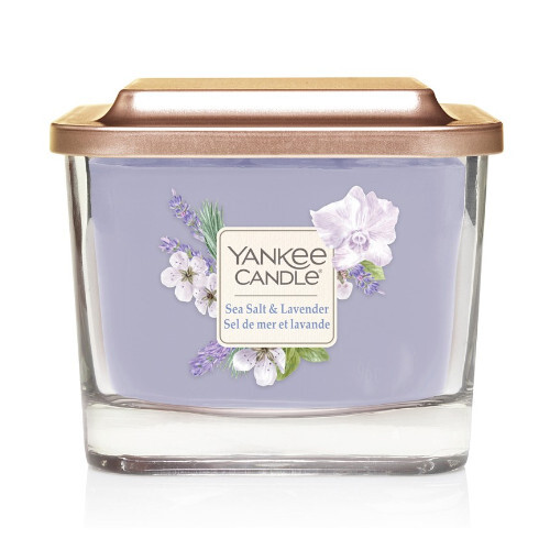 Yankee Candle Aromatická sviečka stredná hranatá Sea Salt & Lavender 347 g
