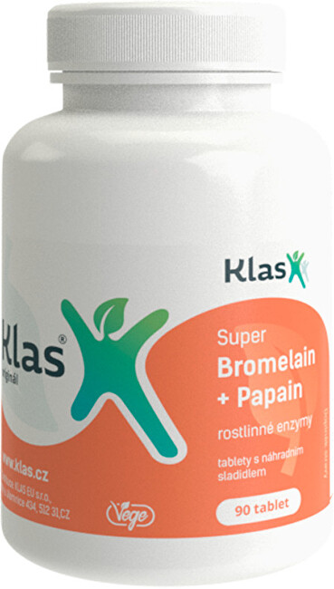 Klas Super Bromelain 500 mg   Papain 90 tbl.