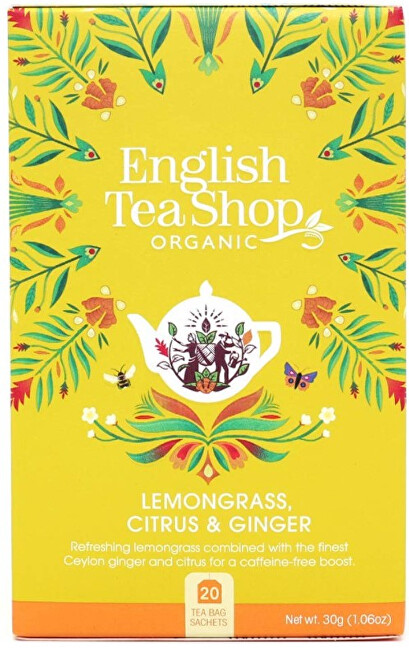 English Tea Shop Citrónová tráva, zázvor & citrusy BIO 20 vrecúšok