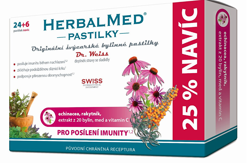 Simply You HerbalMed pastilky Dr. Weiss pre posilnenie imunity 24 pastiliek   6 pastiliek ZADARMO