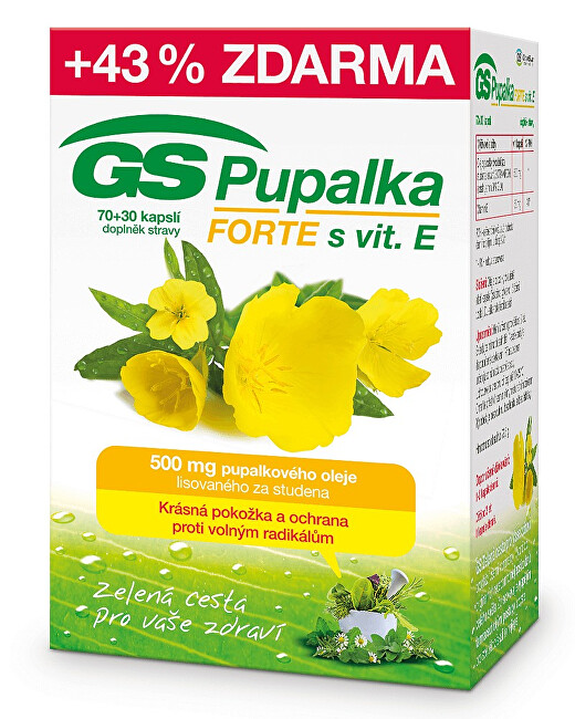 GreenSwan GS Pupalka Forte s vitamínom E 70 30 kapsúl ZD ARMA