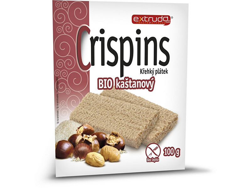 EXTRUDO BEČICE S.R.O. Bio Cereálne krehký chlieb Crispins gaštanový 2 x 50 g