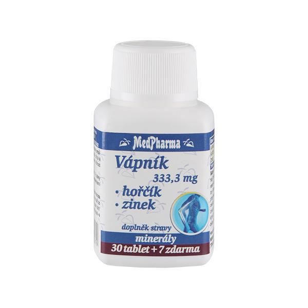 MedPharma Vápník 333,3 mg   hořčík   zinek 30 tbl.   7 tbl. ZDARMA