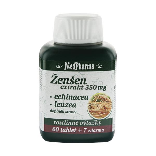 MedPharma Ženšen 350 mg   echinacea   leuzea 60 tbl.   7 tbl. ZDARMA
