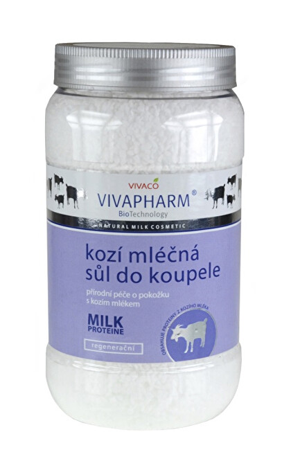 Vivapharm Soľ do kúpeľa s kozím mliekom 1200 g