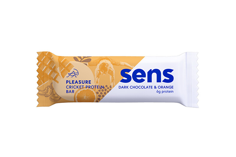 SENS SENS Pleasure Protein tyčinka s cvrčky múkou - Tmavá čokoláda & Pomaranč 40 g