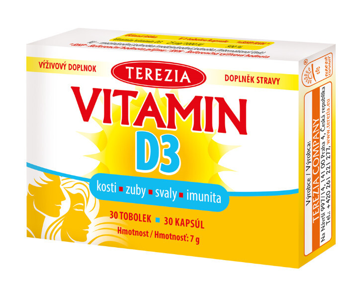 Terezia Company Vitamín D3 1000 IU 30 kapsúl