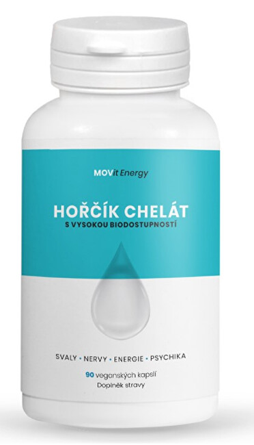MOVit Energy Horčík B6 Chelát 100 mg, 90 vegánskych kapsúl