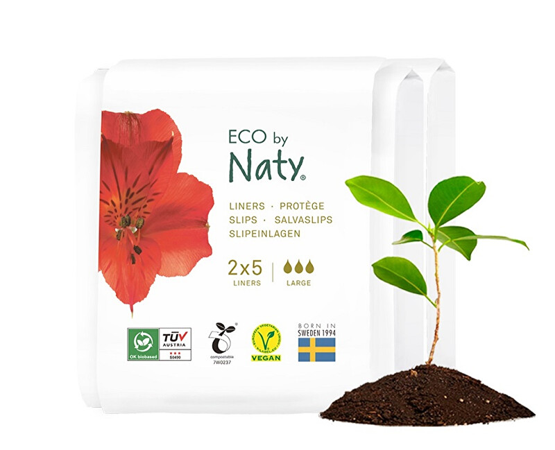 Eco by Naty Dámské ECO slipové vložky Naty - super - cestovní balení (2x5 ks)