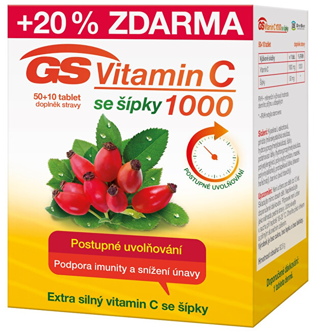 GreenSwan GS Vitamín C1000   šípky 50 10 tabliet