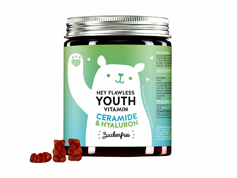 Bears With Benefits Vitamíny pre pleť s ceramidmi bez cukru Hey Flawless Youth anti-age 60 ks