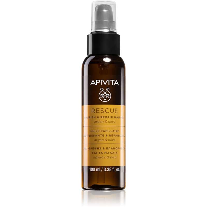 Apivita Holistic Hair Care Argan Oil  Olive hydratačný a vyživujúci olej na vlasy s arganovým olejom 100 ml