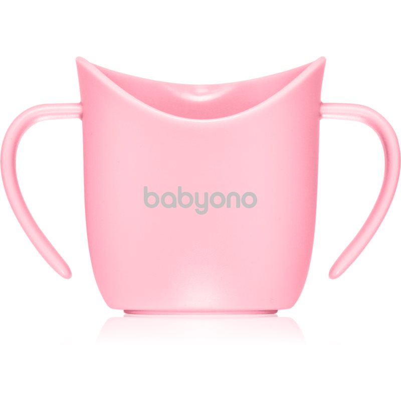 BabyOno Be Active Ergonomic Training Cup tréningový hrnček s držadlami Pink 6 m 120 ml