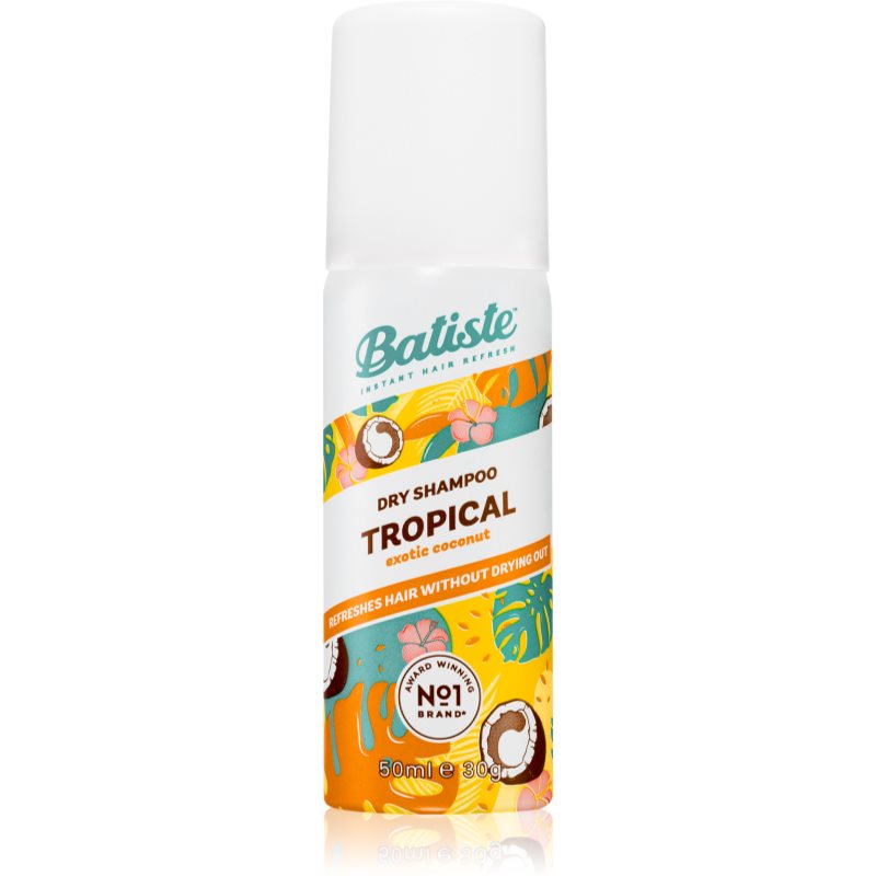 Batiste Tropical Exotic Coconut suchý šampón cestovné balenie 50 ml