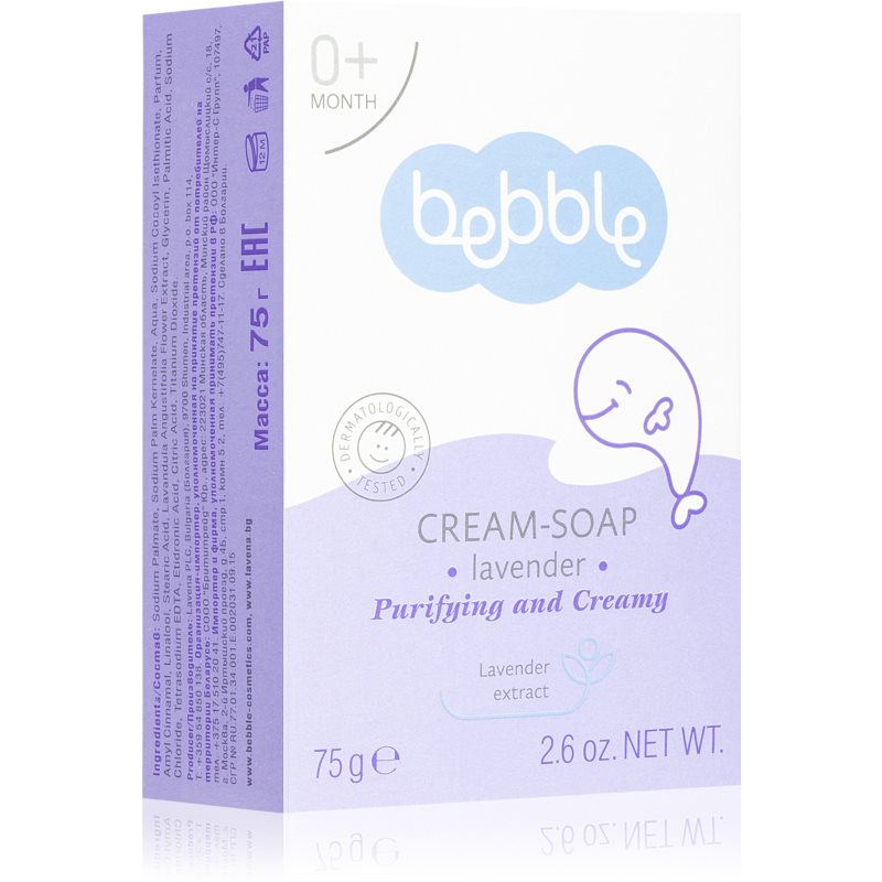 Bebble Cream-Soap Lavender krémové mydlo s levanduľou 75 g