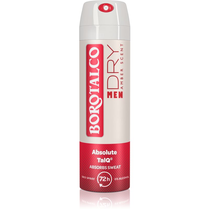 Borotalco MEN Dry dezodorant v spreji 72h vône Amber 150 ml