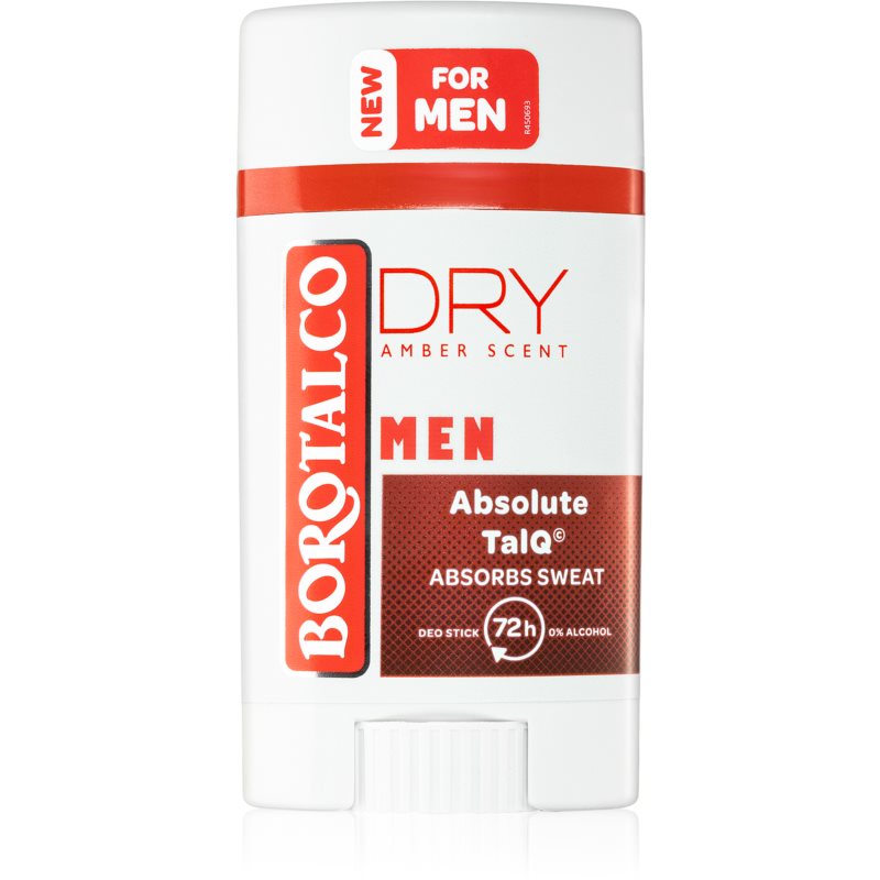 Borotalco MEN Dry tuhý dezodorant 72h pre mužov Amber Scent 40 ml