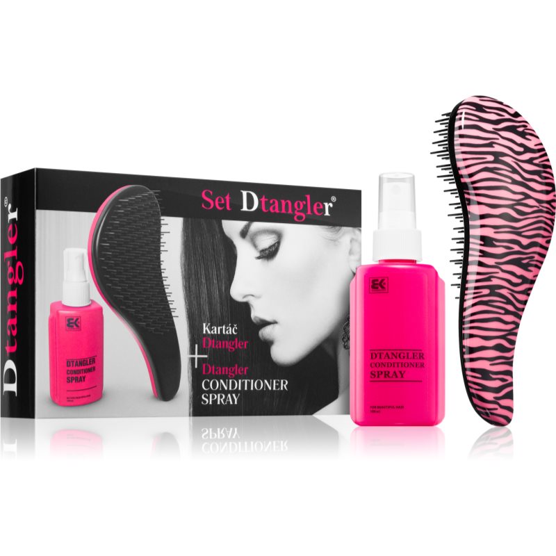 Brazil Keratin Dtangler Conditioner spray set RED POINT darčeková sada Zebra Pink(pre jednoduché rozčesávanie vlasov)