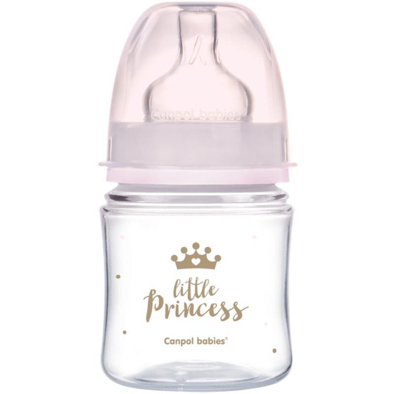 Canpol babies Royal Baby dojčenská fľaša 0m Pink 120 ml