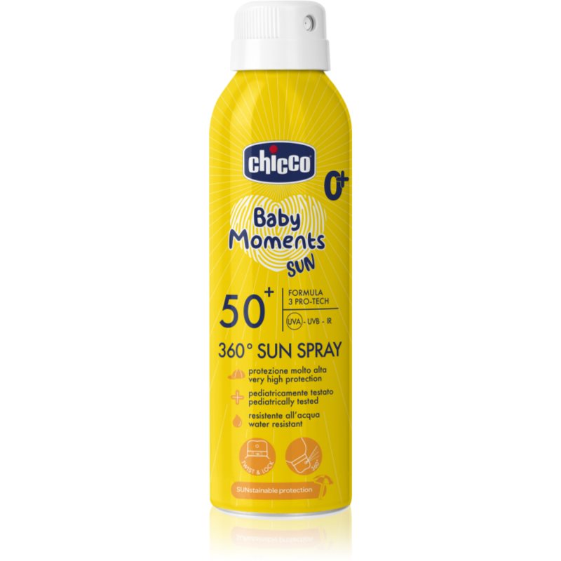 Chicco Baby Moments Sun ochranný sprej pre deti 0 m 150 ml