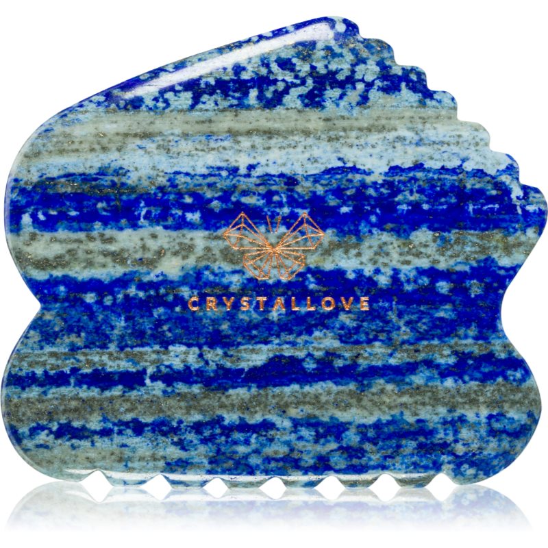Crystallove Lapis Lazuli Contour Gua Sha masážna pomôcka 1 ks
