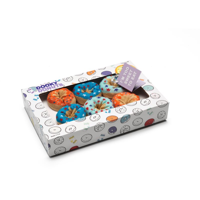 Dooky Gift Donuts ponožky pre bábätká Blueberry Orange 0-12 m 3 ks