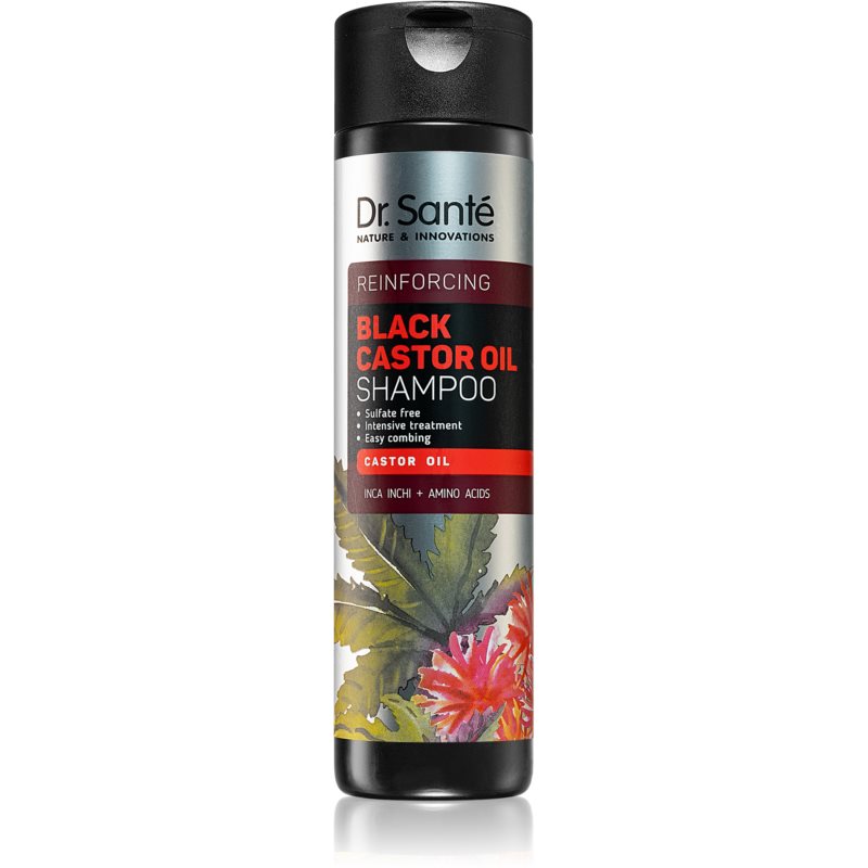 Dr. Santé Black Castor Oil posilňujúci šampón pre šetrné umývanie 250 ml