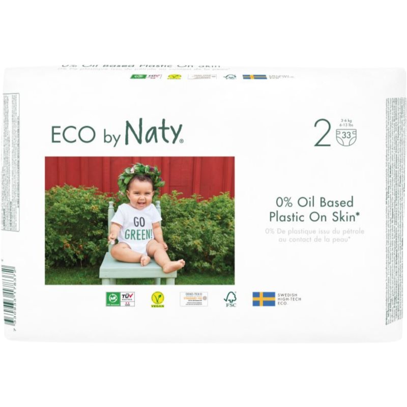 ECO by Naty Nappies Mini Size 2 jednorazové EKO plienky 3-6 kg 33 ks