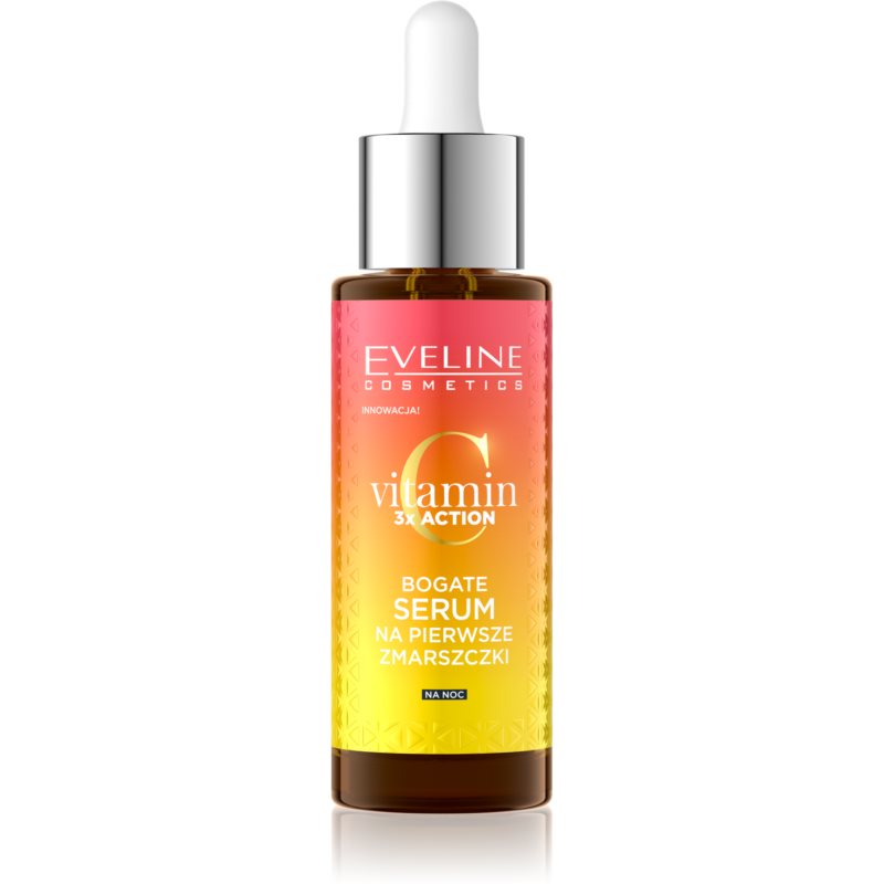 Eveline Cosmetics Vitamin C 3x Action nočné sérum pre prvé vrásky 30 ml