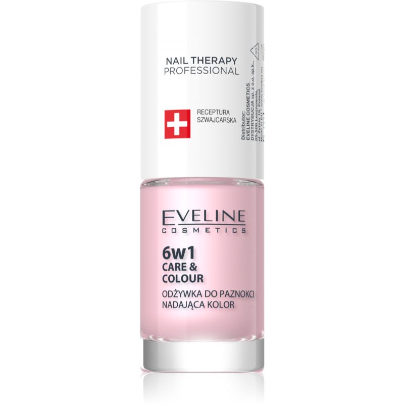 Eveline Cosmetics Nail Therapy Care  Colour kondicionér na nechty 6 v 1 odtieň Pink 5 ml