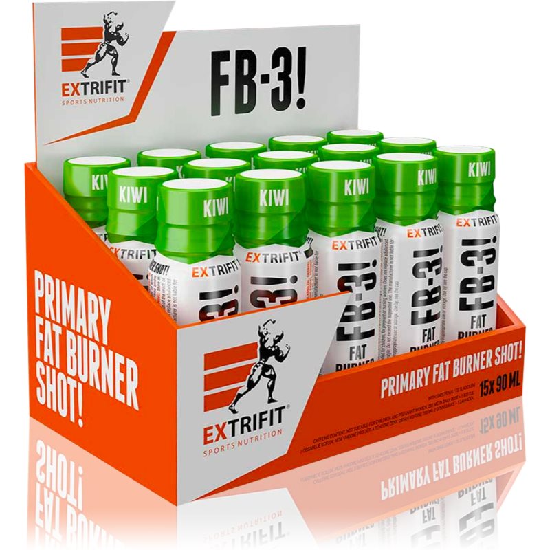 Extrifit FB-3! Fat Burner Shot spaľovač tukov príchuť Kiwi 15x90 ml