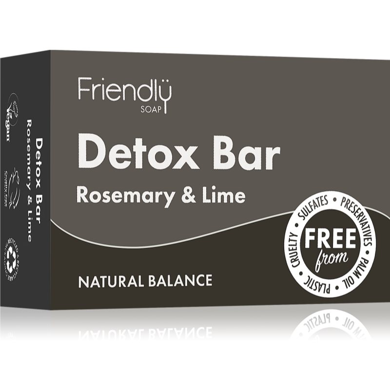 Friendly Soap Detox Bar Rosemary  Lime prírodné mydlo 95 g