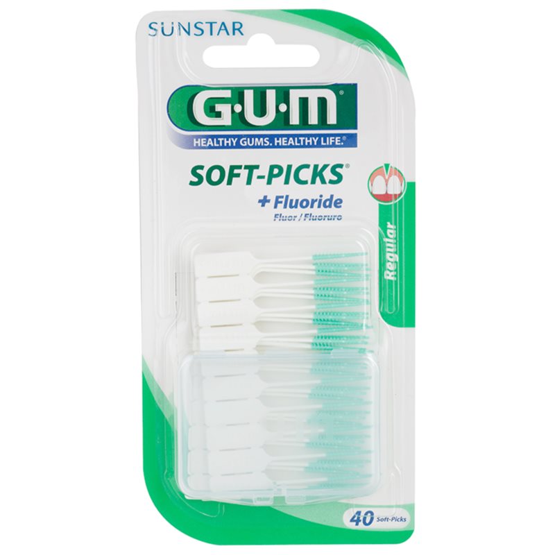 G.U.M Soft-Picks Fluoride dentálne špáradlá regular 40 ks