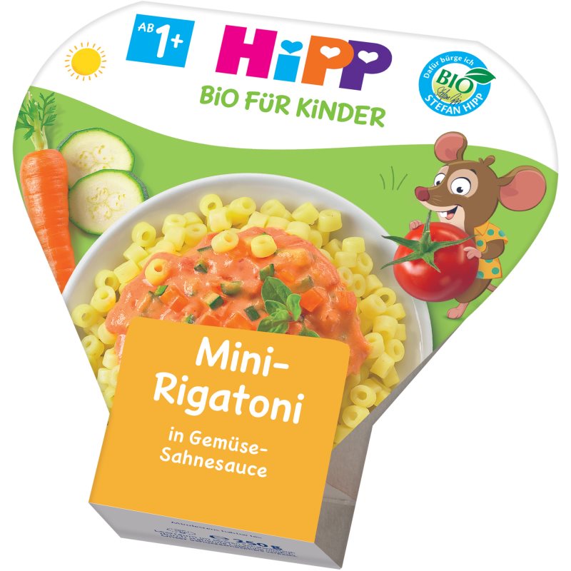 Hipp BIO Mini-Rigatoni so zeleninou v smotanovej omáčke detský príkrm 250 g