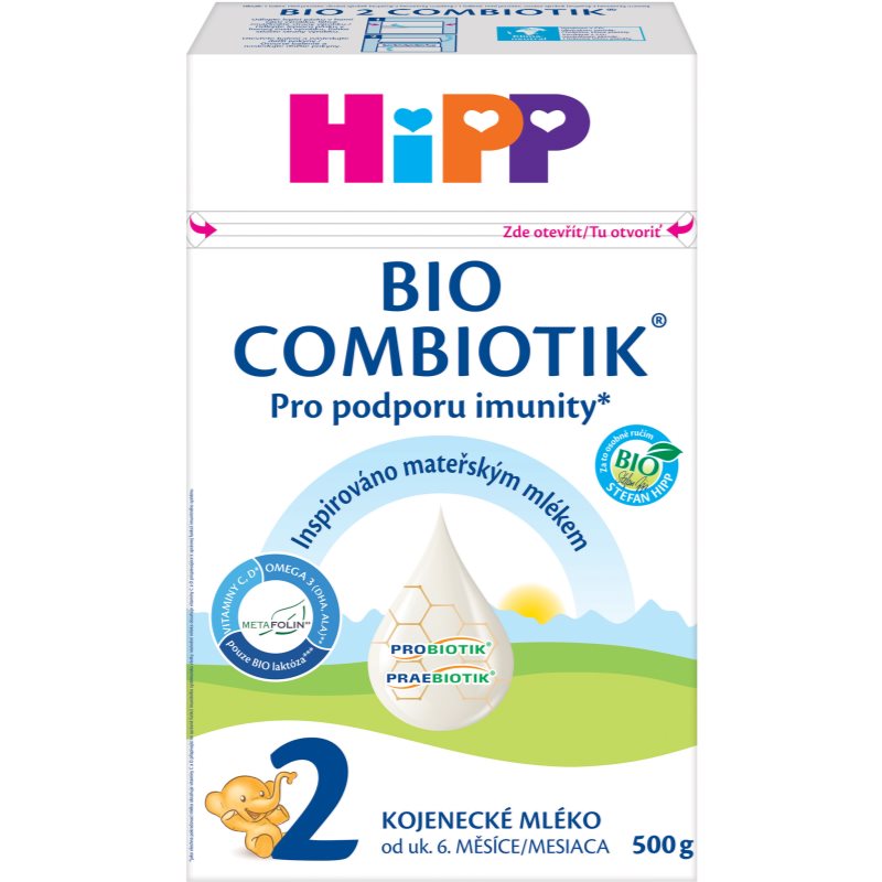 Hipp BIO Combiotik® 2 pokračovacia mliečna dojčenská výživa 500 g
