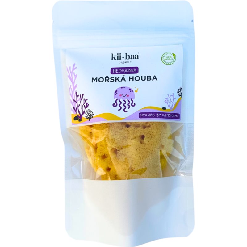 kii-baa® organic Natural Sponge Wash prírodná morská umývacia hubka pre bábätká 8-10 cm 1 ks