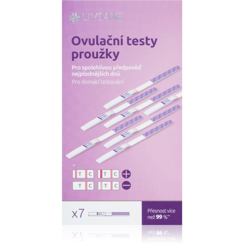 LIVSANE Ovulačné testy prúžky ovulačný test 7 ks