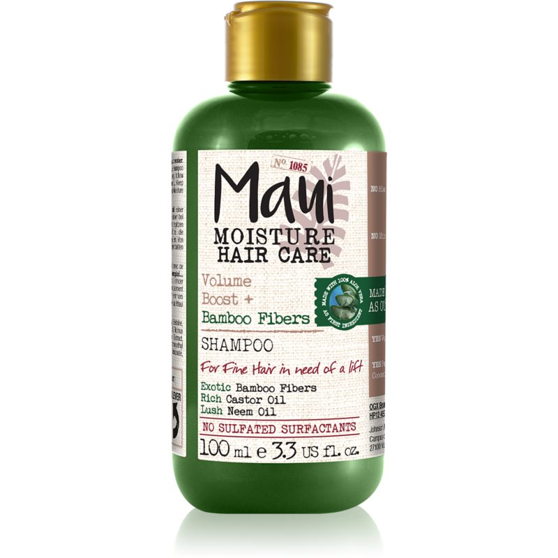 Maui Moisture Volume Boost  Bamboo Fibers posilňujúci šampón pre jemné vlasy bez objemu 100 ml
