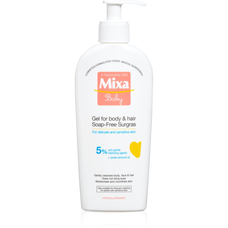 MIXA Baby sprchový gél a šampón 2 v 1 pre deti 250 ml
