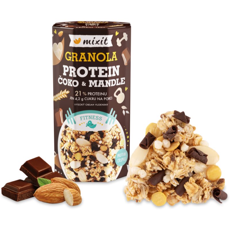 MIXIT Proteínová granola z pece Čoko  mandle granola s proteínom 450 g