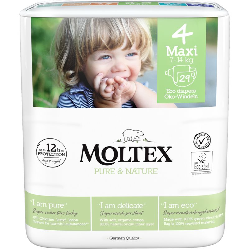 Moltex Pure  Nature Maxi Size 4 jednorazové EKO plienky 7-14 kg 29 ks