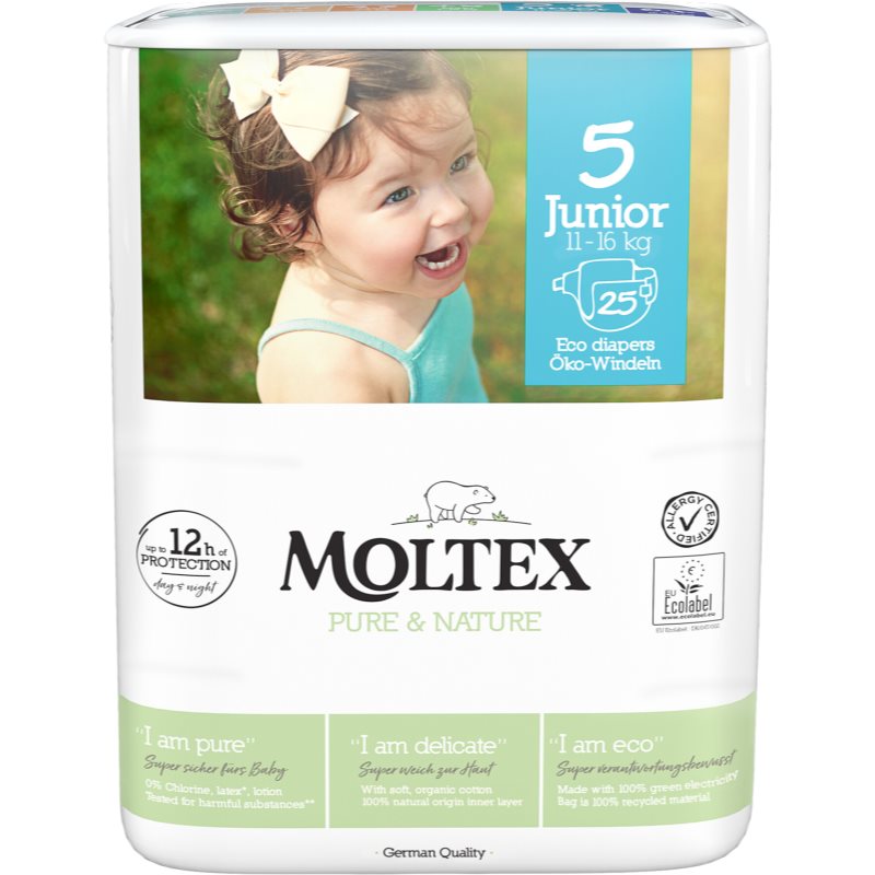 Moltex Pure  Nature Junior Size 5 jednorazové EKO plienky 11-16 kg 25 ks