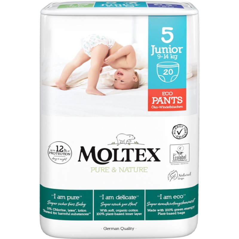 Moltex Pure  Nature Junior Size 5 jednorazové plienkové nohavičky 9-14 kg 20 ks