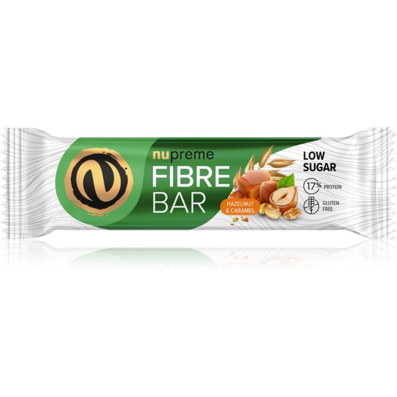 Nupreme Fibre Bar ovsená tyčinka s proteínom príchuť Hazelnut  Caramel 40 g