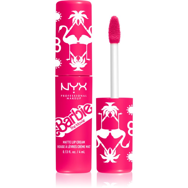 NYX Professional Makeup Barbie Smooth Whip Matte Lip Cream matný tekutý rúž odtieň 01 Dreamhouse Pink 4 ml