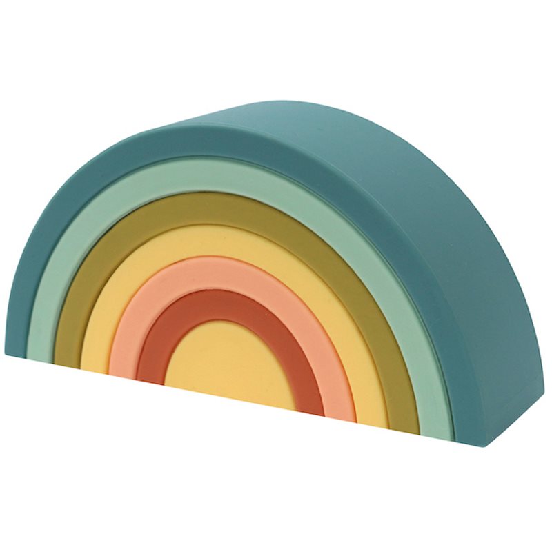 O.B Designs Silicone Rainbow Stacker skladacia dúha Blueberry 10m 1 ks