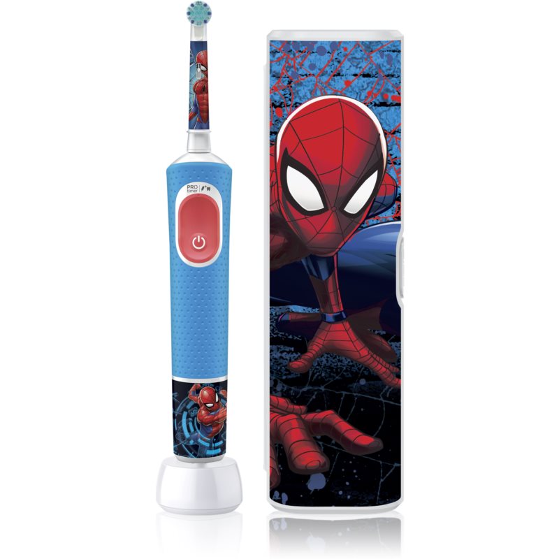 Oral B PRO Kids 3 Spiderman elektrická zubná kefka s puzdrom pre deti 1 ks